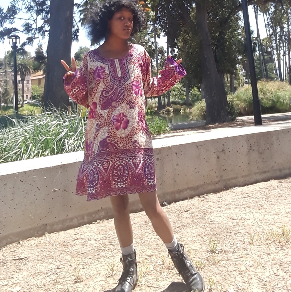 Sheer Purple Summer Dress